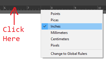 Adobe Illustrator ruler